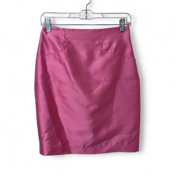 Mac Duggal Bubblegum Pink Shiny Skirt size 4 - Picture 7 of 7